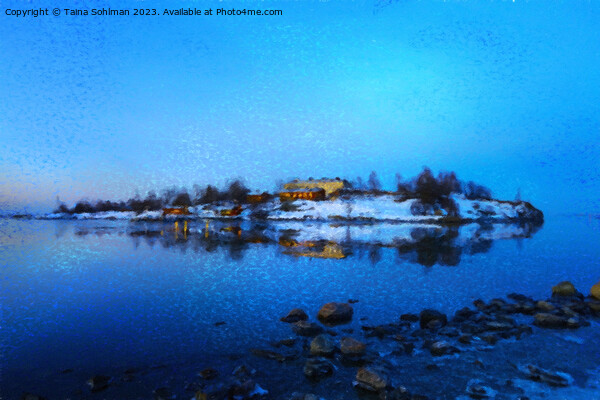 Harakka Island on a Blue March Morning Impressions Picture Board by Taina Sohlman