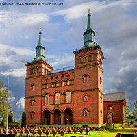 Buy canvas prints of Tyrvää Church with Two Towers in Sastamala, Finland by Taina Sohlman