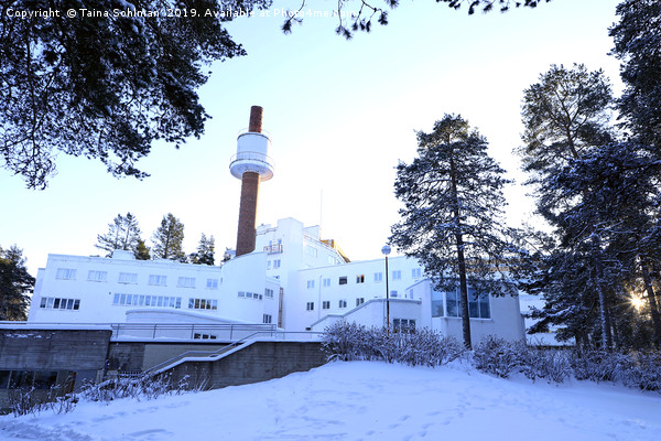 Paimio Sanatorium by Alvar Aalto in Winter Picture Board by Taina Sohlman
