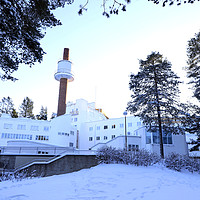 Buy canvas prints of Paimio Sanatorium by Alvar Aalto in Winter by Taina Sohlman