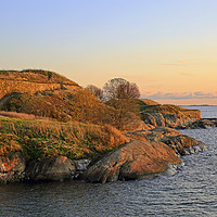 Buy canvas prints of Sea Fortress at Golden Hour by Taina Sohlman