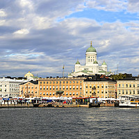 Buy canvas prints of Helsinki Cityline Seen from Ferry by Taina Sohlman