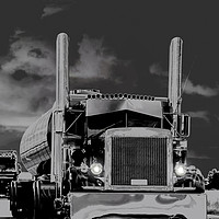 Buy canvas prints of Classic Semi Tank Truck on the Road by Taina Sohlman