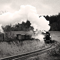 Buy canvas prints of Classic Steam Train on Jokionen Museum Railway by Taina Sohlman