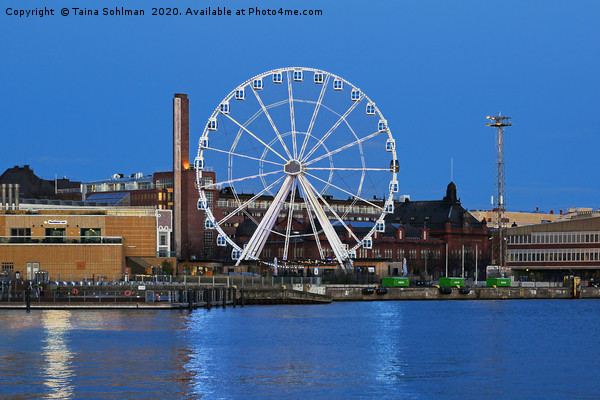 The Helsinki SkyWheel at Nightfall Picture Board by Taina Sohlman