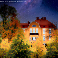 Buy canvas prints of The Yellow Mansion at Night by Taina Sohlman