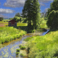 Buy canvas prints of Beautiful Day at Small River by Taina Sohlman