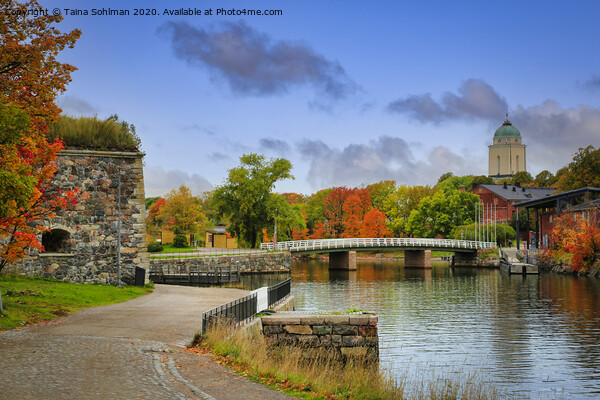Walking in Autumnal Suomenlinna, Finland Picture Board by Taina Sohlman