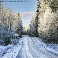 Buy canvas prints of Country Road in Middle of Winter by Taina Sohlman