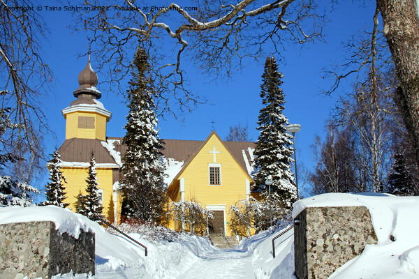Tarvasjoki Church in Finland Picture Board by Taina Sohlman