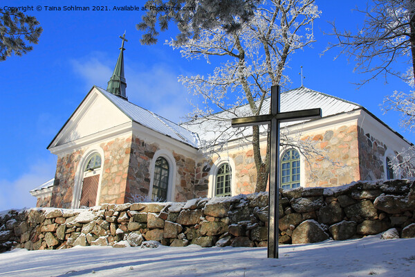 Church of Salo in Winter Picture Board by Taina Sohlman