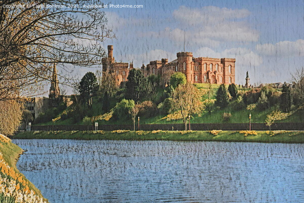 Inverness Castle, Digital Art Picture Board by Taina Sohlman