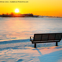 Buy canvas prints of View To Winter Sunrise over Frozen Sea by Taina Sohlman