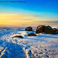 Buy canvas prints of Winter Foothpath at the Breakwater by Taina Sohlman