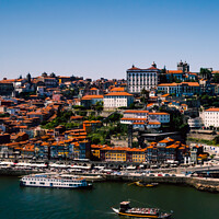 Buy canvas prints of View across the old town of Porto and the Ponte Lu by Mehul Patel