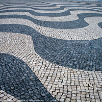 Buy canvas prints of Mosaic outdoor pavement flooring in the area of Belem - Lisbon,  by Mehul Patel