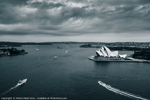 Sydney Harbour with iconic Sydney Opera House in view, Sydney, New South Wales, Australia Picture Board by Mehul Patel
