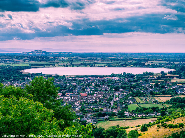 Countryside and hills surrounding Cheddar village and Cheddar reservoir, Somerset, England, U Picture Board by Mehul Patel