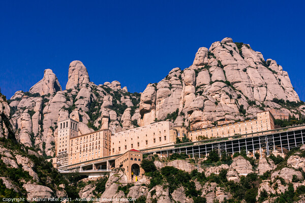 The Santa Maria de Montserrat monastery and impressive rock form Picture Board by Mehul Patel