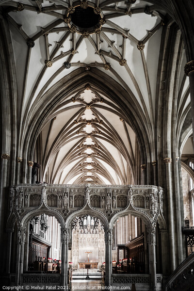 Choir screen and high altar inside Bristol Cathedral, Gloucestershire, England, UK Picture Board by Mehul Patel