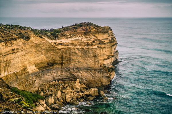 Castle Rock promontory at the Twelve Apostles coastline, Great Ocean Road, Victoria, Australia Picture Board by Mehul Patel