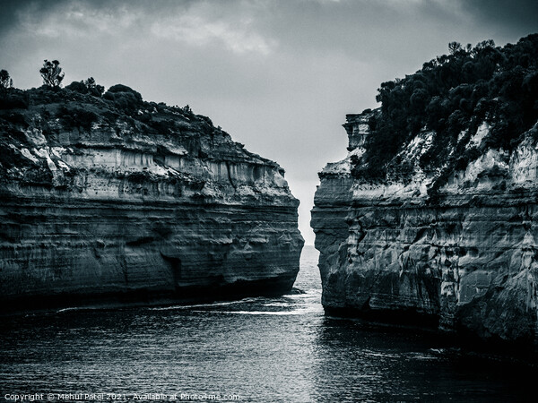 Limestone cliffs with public viewing point at Loch Ard George, Great Ocean Road, Victoria, Australia Picture Board by Mehul Patel