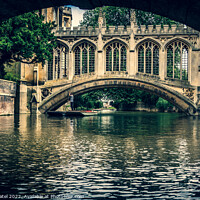 Buy canvas prints of Punting on the River Cam by the Bridge of Sighs at St John's College by Mehul Patel