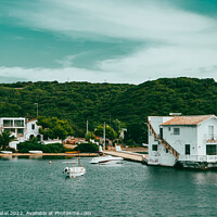 Buy canvas prints of Little Venice house on the Mahon inlet, Menorca, Spain by Mehul Patel