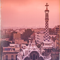 Buy canvas prints of Barcelona cityscape from Parc Guell by Mehul Patel