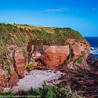 Buy canvas prints of Seaton Cliffs near Arbroath on the east coast of Scotland, UK by Mehul Patel