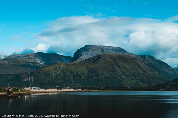 Highest mountain in UK, Ben Nevis, towering above Loch Linnhe Picture Board by Mehul Patel