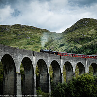 Buy canvas prints of Glenfinnan Viaduct with Jacobite steam train crossing by Mehul Patel