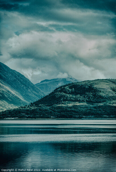 Loch Linnhe and the Nevis mountain range by Fort William, Scottish Highlands, Scotland Picture Board by Mehul Patel