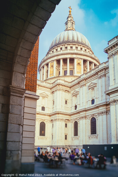 Dome of St Paul's Cathedral from St Paul's Churchyard- London, UK Picture Board by Mehul Patel