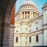 Buy canvas prints of Dome of St Paul's Cathedral from St Paul's Churchyard- London, UK by Mehul Patel