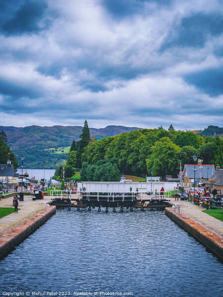 Caledonian Canal locks at the popular tourist village of Fort Augustus Picture Board by Mehul Patel