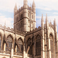 Buy canvas prints of Bath Abbey tower by Mehul Patel
