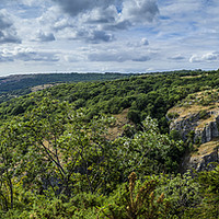Buy canvas prints of Panoramic view of Cheddar and Cheddar Gorge by Mehul Patel