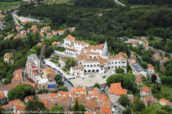 Aerial view over Sintra National Palace - Portugal Picture Board by Mehul Patel