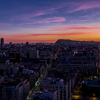 Buy canvas prints of Barcelona cityscape at night  by Mehul Patel