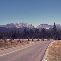 Buy canvas prints of Roadside view - Rocky Mountains by Mehul Patel