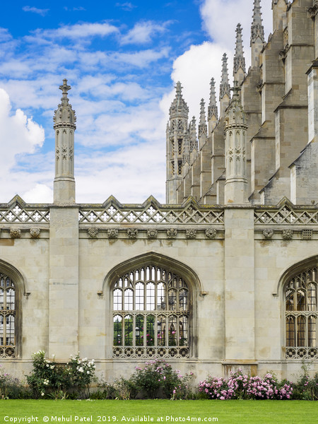 Stone arch windows of King's College Cambridge  Picture Board by Mehul Patel