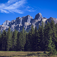 Buy canvas prints of Castle Mountain, Banff National Park - Alberta, Ca by Mehul Patel