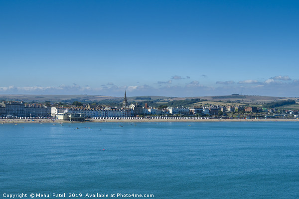 Weymouth Bay with Weymouth beach and the town  Picture Board by Mehul Patel