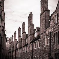 Buy canvas prints of Chimney stacks and ornate gable ended dormers by Mehul Patel