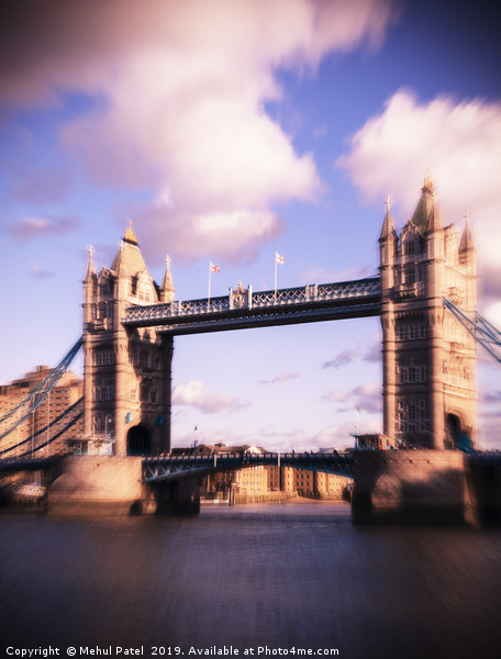 Zoom burst effect - Iconic landmark Tower Bridge Picture Board by Mehul Patel