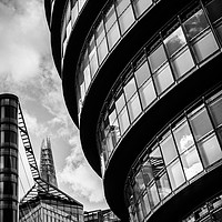 Buy canvas prints of Modern office buildings in London SE1 with view of by Mehul Patel