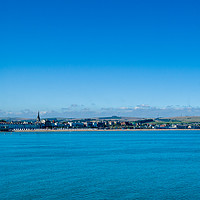 Buy canvas prints of Weymouth Bay with Weymouth beach and seafront in t by Mehul Patel
