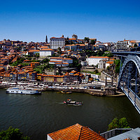 Buy canvas prints of River Douro and Ponte Luis I bridge - Porto, Portu by Mehul Patel