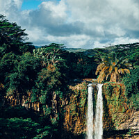 Buy canvas prints of Chamarel Waterfalls, Black River Gorges National Park, Chamarel, Mauritius by Mehul Patel
